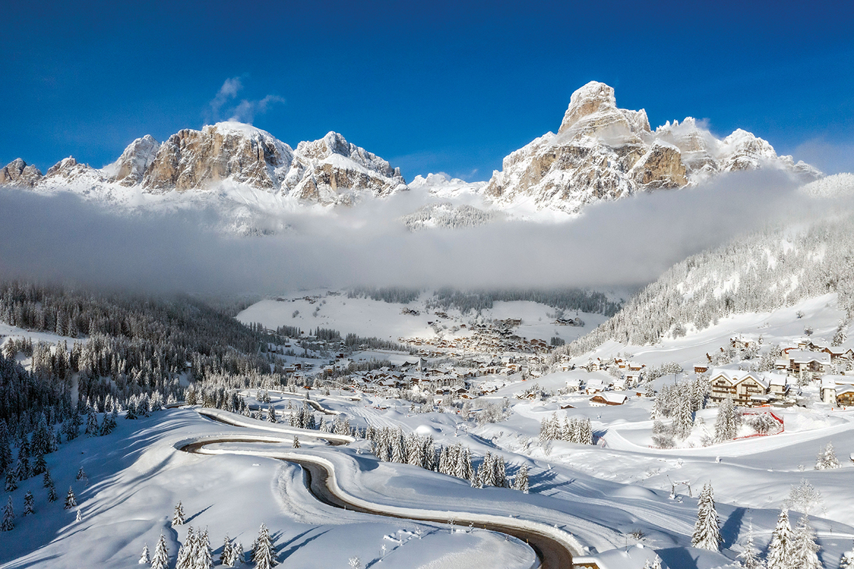 Overhead view of Alta Badia resort area